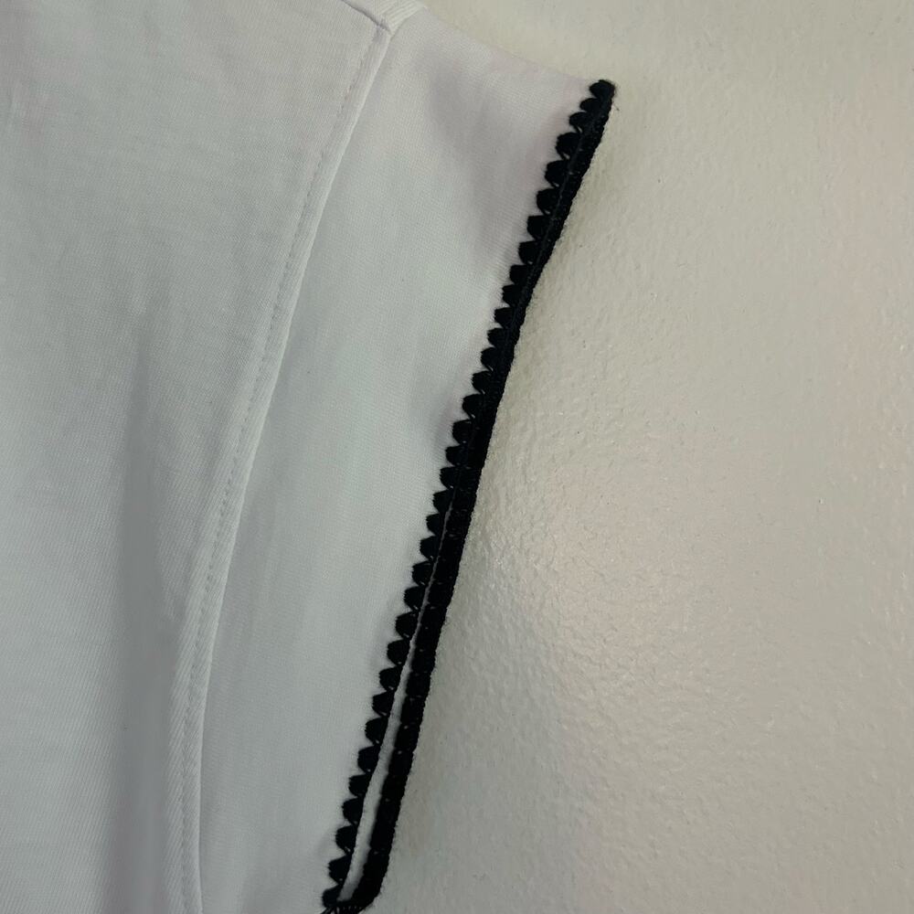 Madewell Women's Side Cinch Crewneck Stitching Detail White Tee Top XS New - Picture 5 of 9